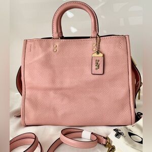 Coach Pink Leather Rogue 30
